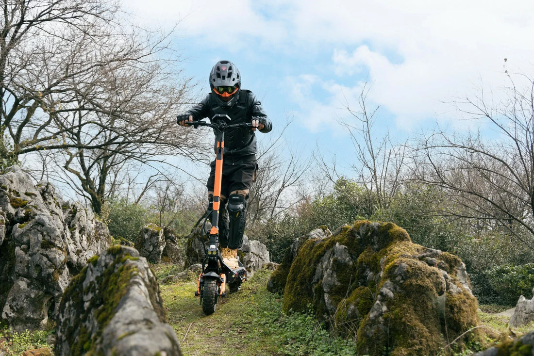 KuKirin electric scooter in an urban park