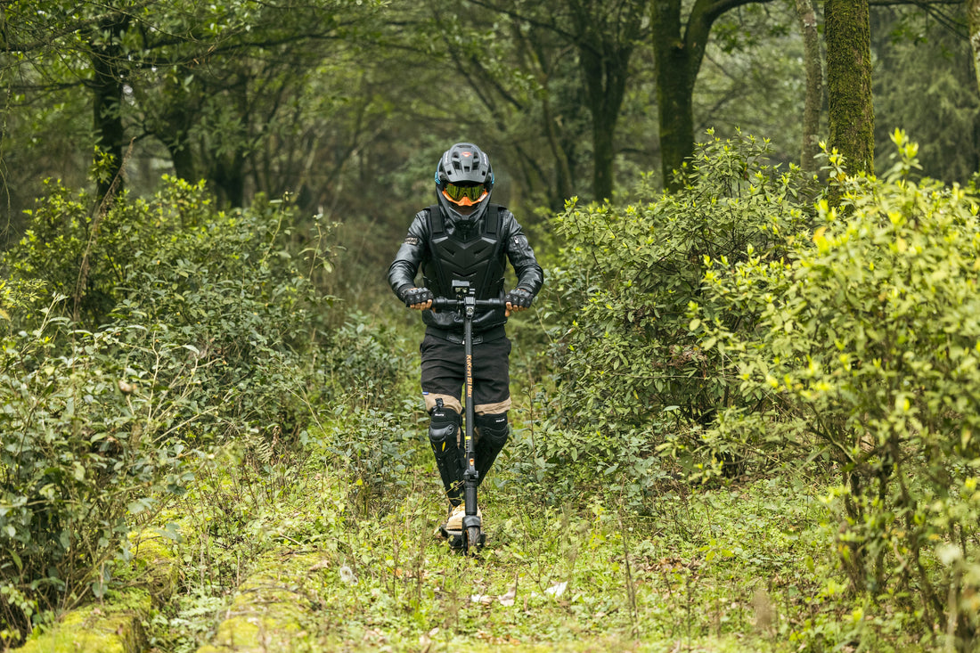 KuKirin electric scooter rider enjoying an outdoor road